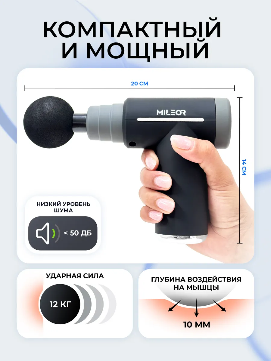 Перкуссионный массажер электрический ударный для тела