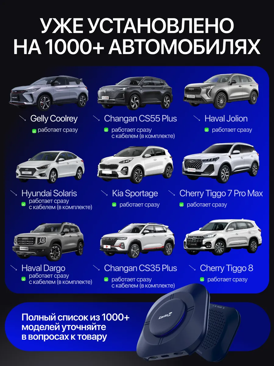 Беспроводной адаптер Carplay Android Auto
