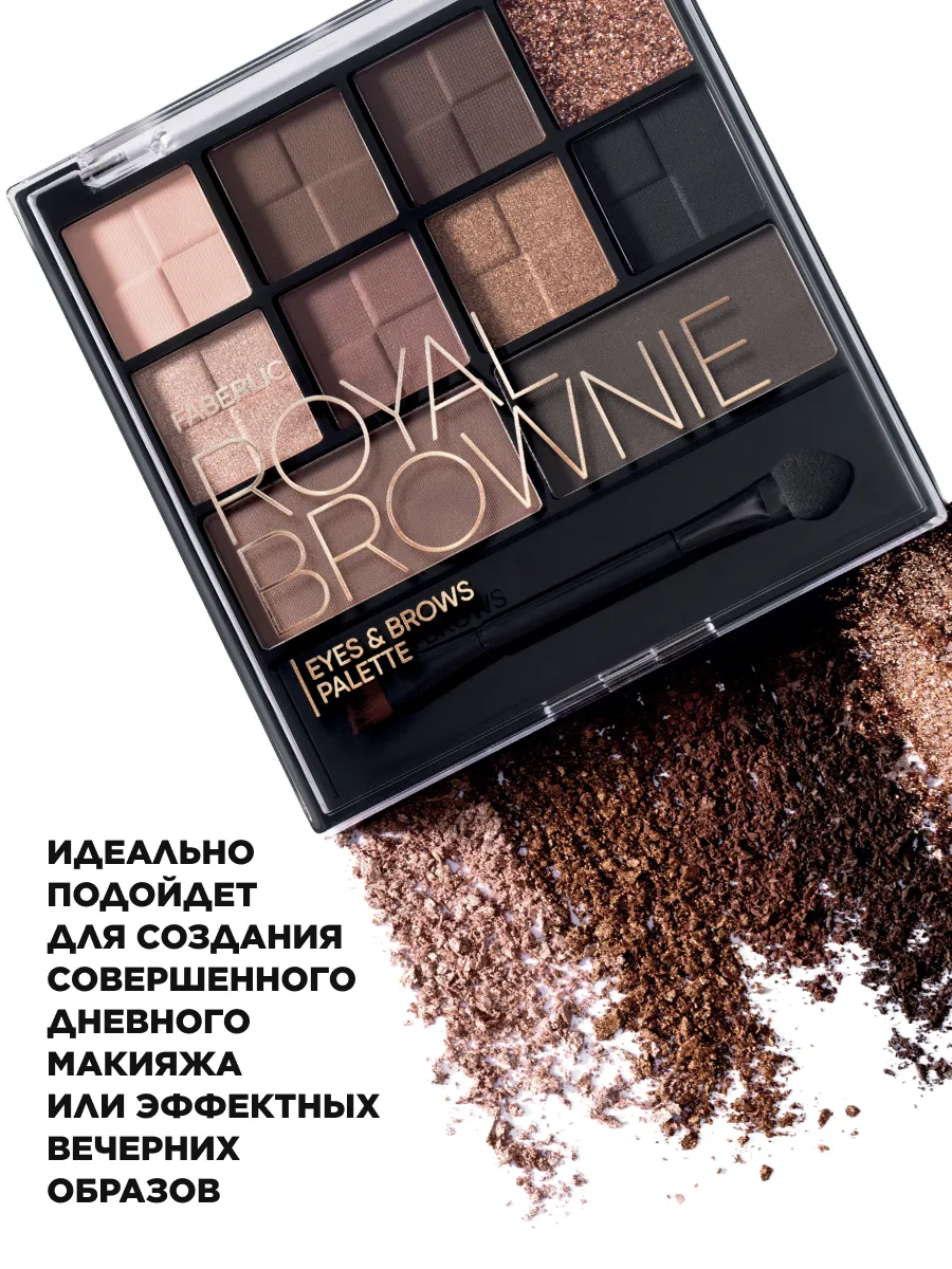 Тени для век и бровей палетка Royal Brownie