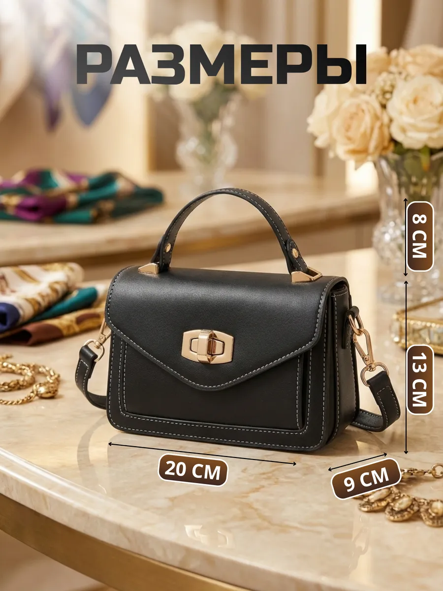 Сумка кросс-боди через плечо из экокожи