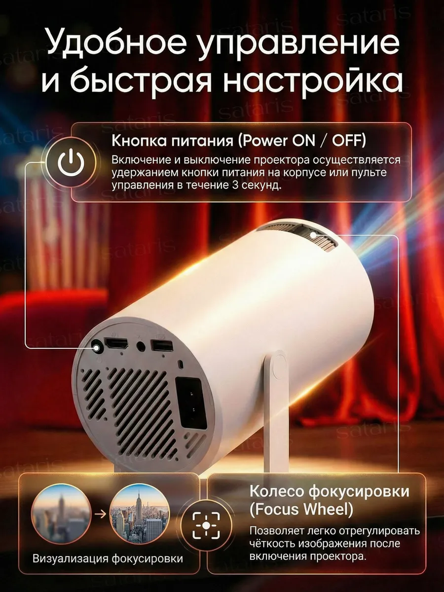 Проектор для фильмов домашний кинотеатр