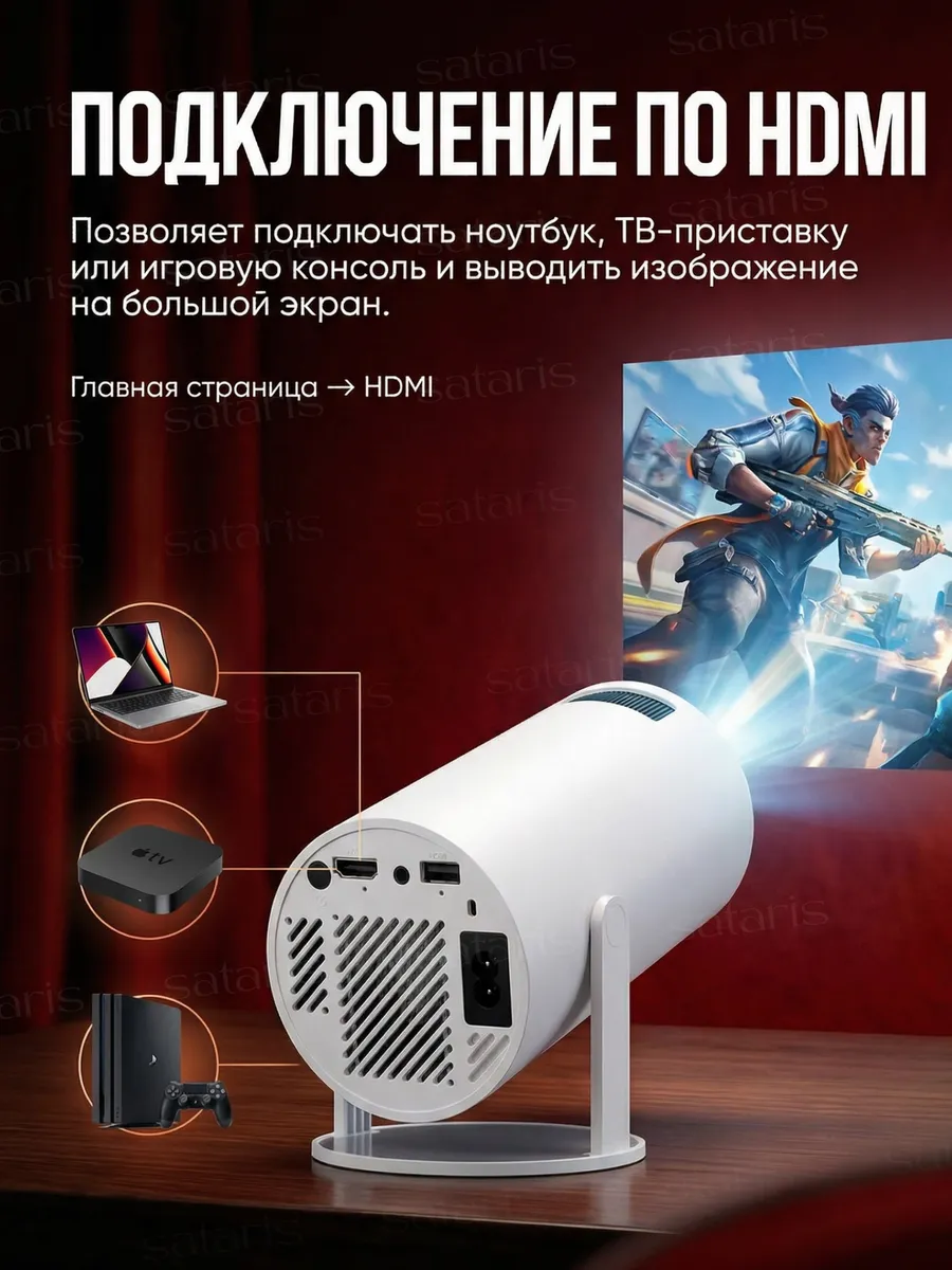 Проектор для фильмов домашний кинотеатр