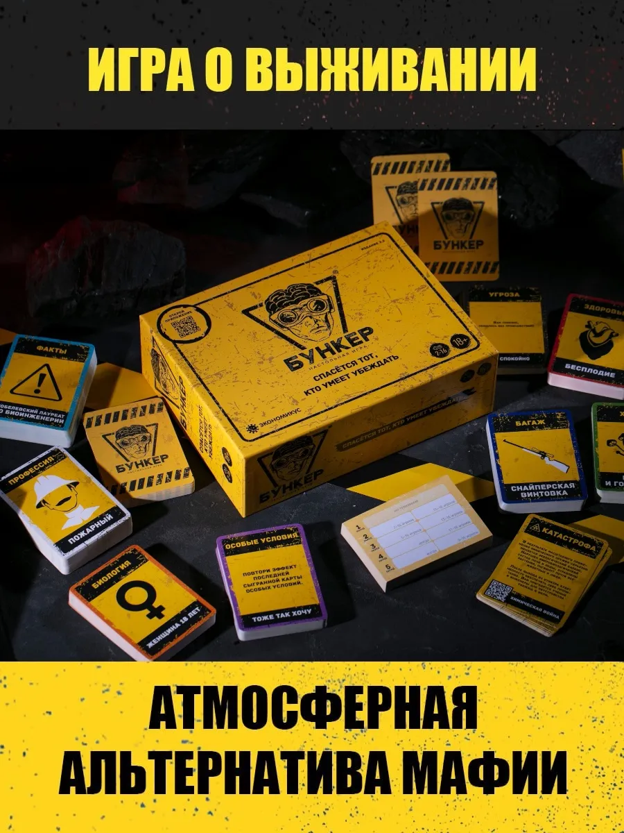 Бункер 3.2 настольная квест-игра для компании взрослых