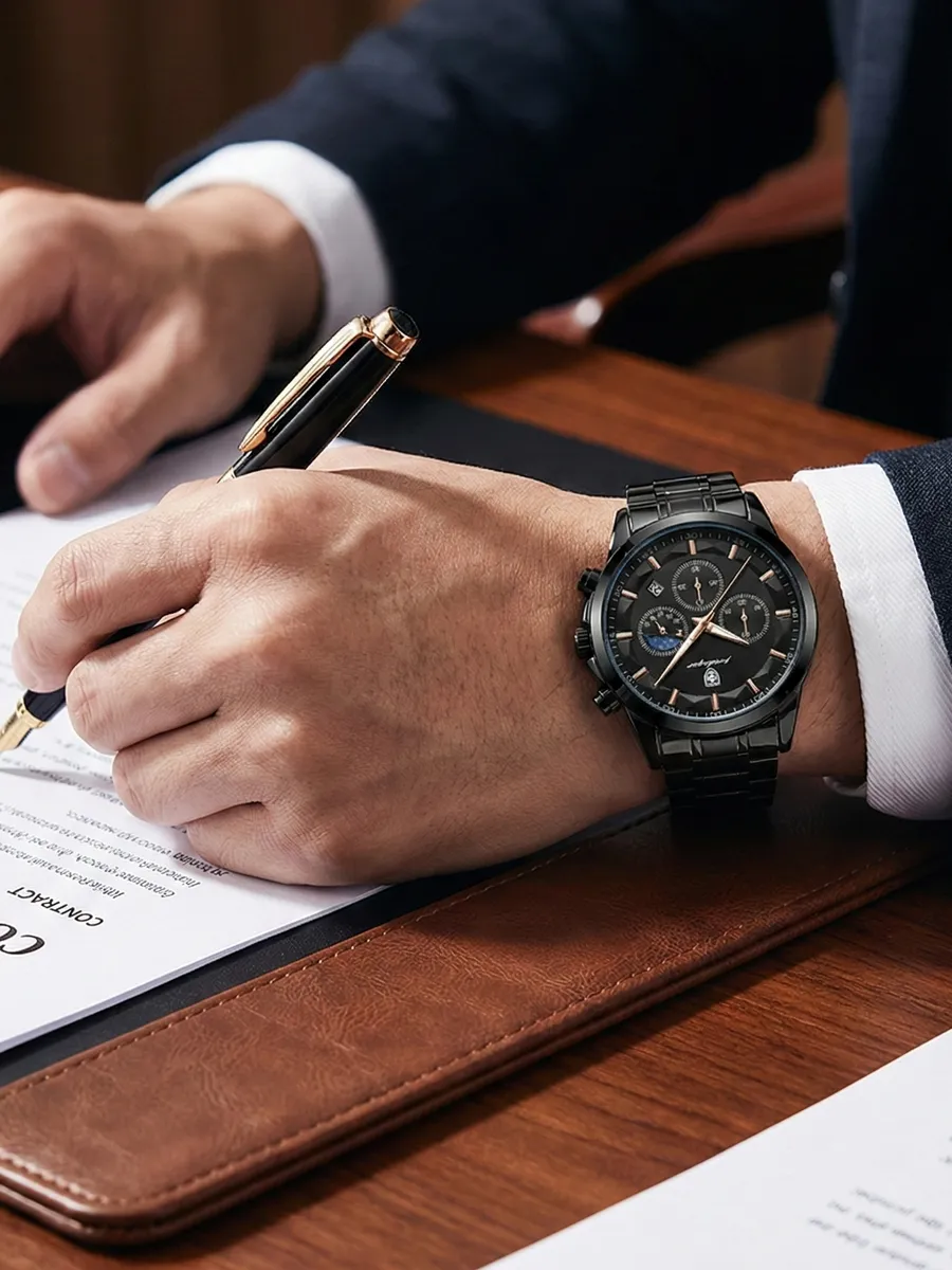 Часы наручные мужские с браслетом